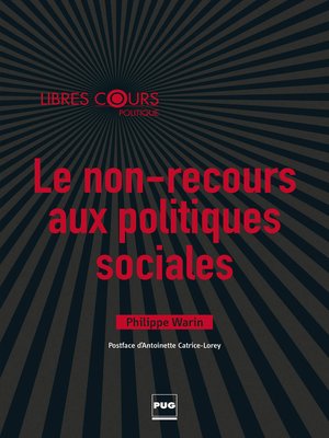 cover image of Le non-recours aux politiques sociales